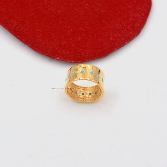 14K Gold Diamond Cigar Band, Solid Gold Cigar Ring - Image 9