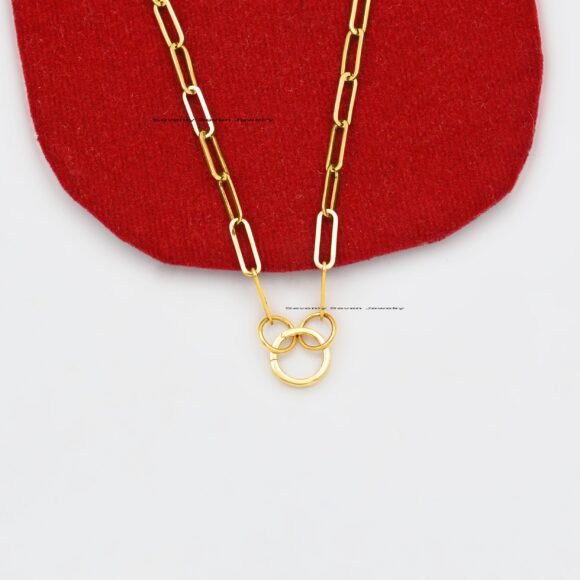 14k Gold Charm Enhancer, Yellow Gold Enhancer - Image 8