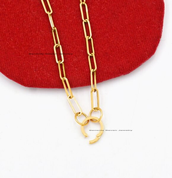 14k Gold Charm Enhancer, Yellow Gold Enhancer - Image 5
