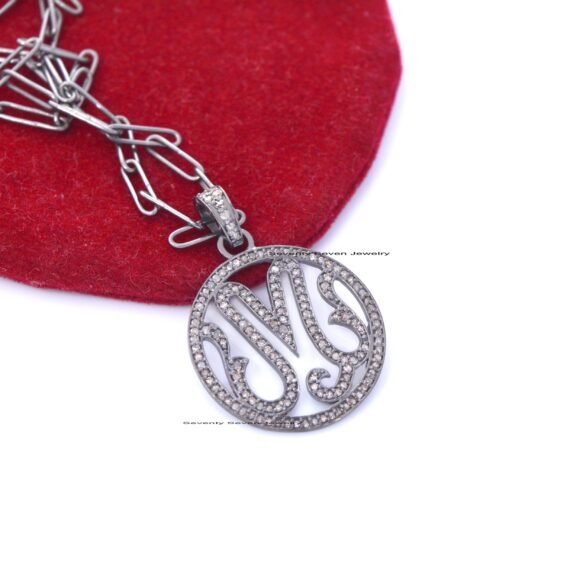 Yellow Gold Plated Monogram, Diamond Monogram - Image 10