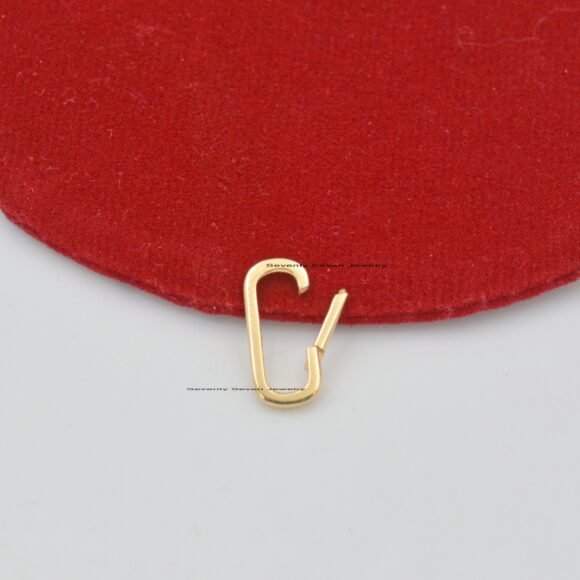 14K Gold Charm Holder, Gold Enhancer, Charm Holder Gold - Image 2