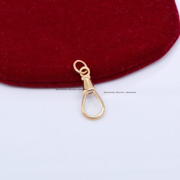 14K Gold Charm Holder, Gold Enhancer, Charm Holder Gold - Image 4