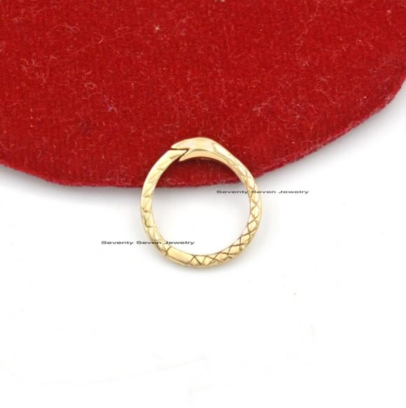 9K Gold Diamond Snake Charm Enhancer, Solid Gold Snake Enhancer - Image 6