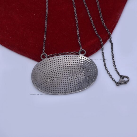 925 Silver Diamond Pendant, Pave Diamond Connector Pendant - Image 7