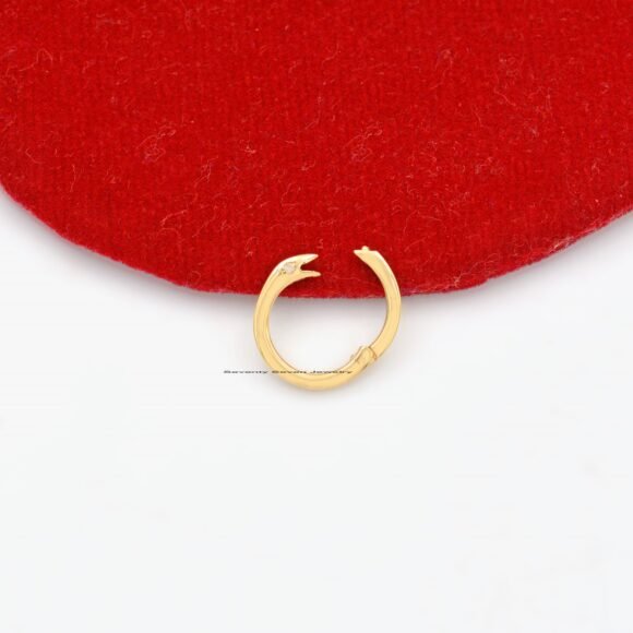 Diamond Snake Charm 14k Gold Enhancer, Gold Snake Enhancer - Image 10