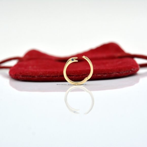 Diamond Snake Charm 14k Gold Enhancer, Gold Snake Enhancer - Image 9