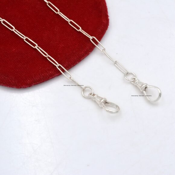 925 Silver Swivel Link Chain Necklace, Connector Chain Necklace - Image 2