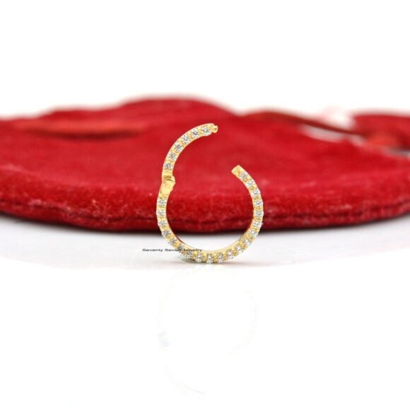 SI GH Lab Diamond Charm Enhancer 9K Gold, Gemstone Charm Holder Enhancer - Image 2