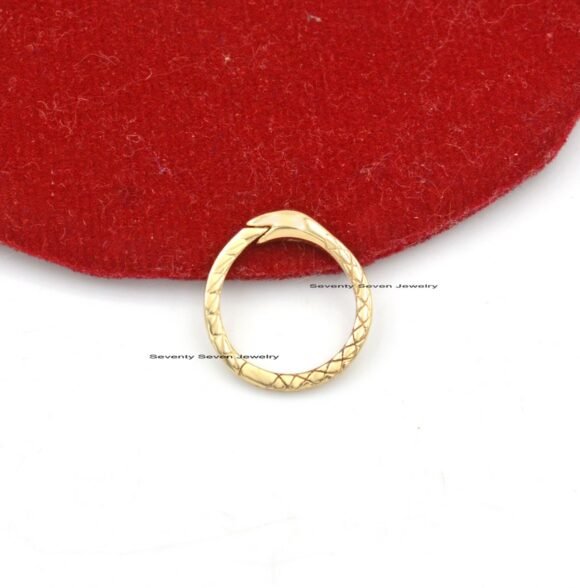 Diamond Snake Charm 14k Gold Enhancer, Gold Snake Enhancer - Image 6