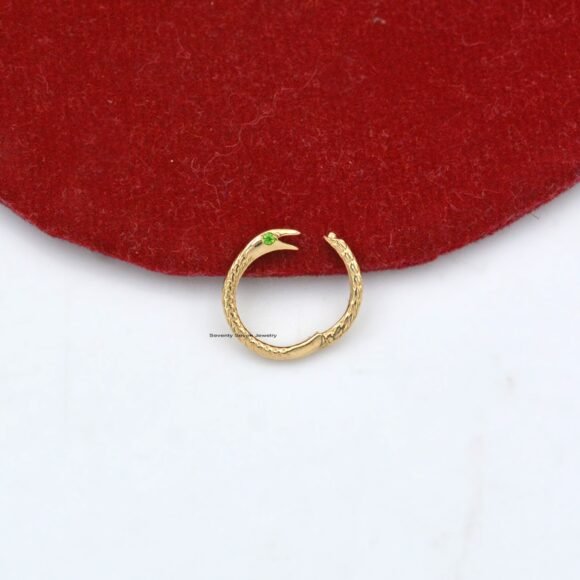 9K Gold Diamond Snake Charm Enhancer, Solid Gold Snake Enhancer - Image 5