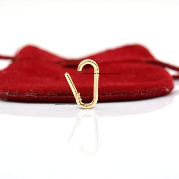 14K Gold Charm Holder, Gold Enhancer, Charm Holder Gold - Image 7