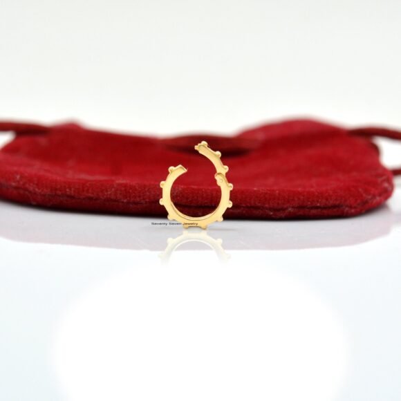 14K Gold Circle Enhancer, Round Ball Charms Holder, 14K Gold Enhancer - Image 4