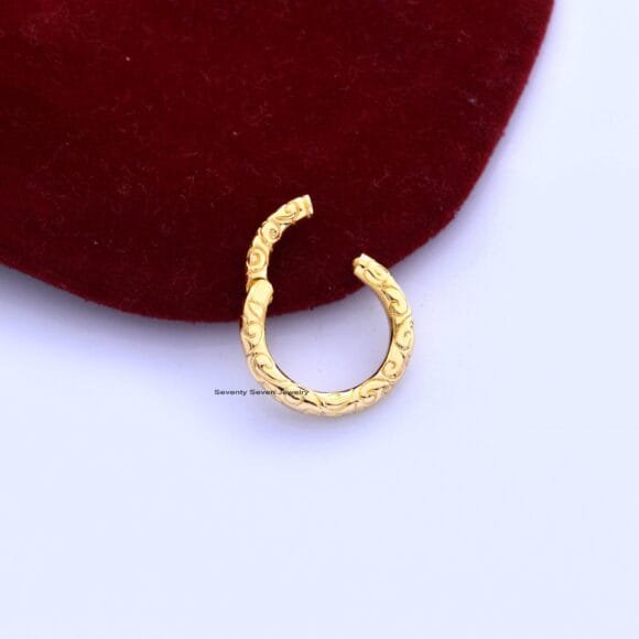 14k Gold Circle Enhancer Charm Holder, Circle Charm Holder - Image 4