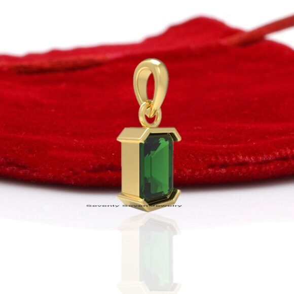 925 Silver Square Drop Pendant, Gemstone Drop Pendant - Image 9