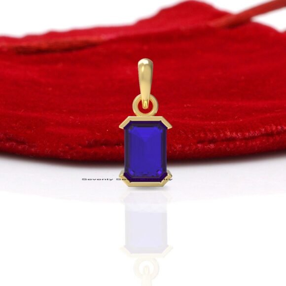 925 Silver Square Drop Pendant, Gemstone Drop Pendant - Image 6