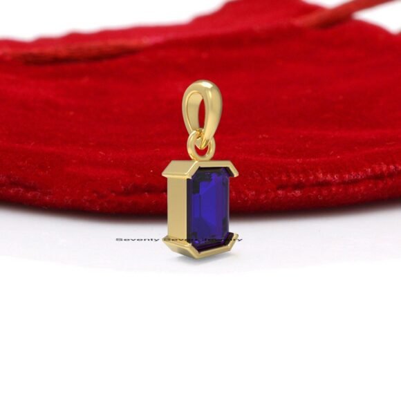 925 Silver Square Drop Pendant, Gemstone Drop Pendant - Image 7