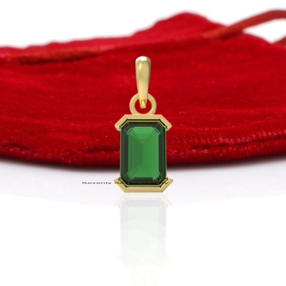 925 Silver Square Drop Pendant, Gemstone Drop Pendant - Image 8