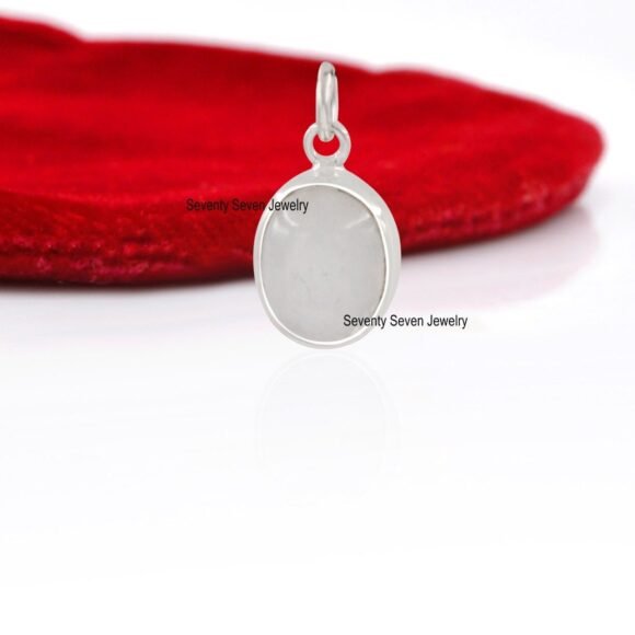 9K Gold Moonstone Oval Pendant, Gold Moonstone Oval Pendant - Image 3