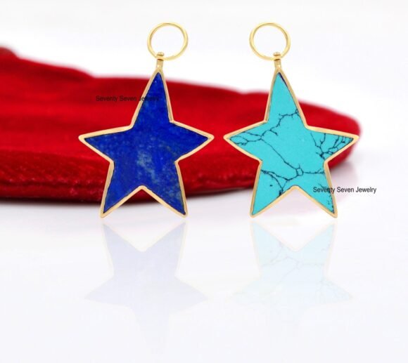 925 Silver Lapis Star Pendant, Lapis Star Necklace - Image 10