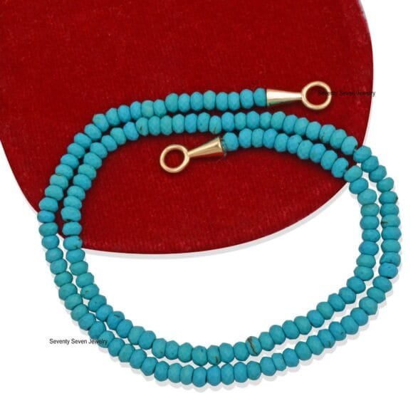 18k Gold Enhancer Beads Chain, Gold Garnet Beads Necklace - Image 3