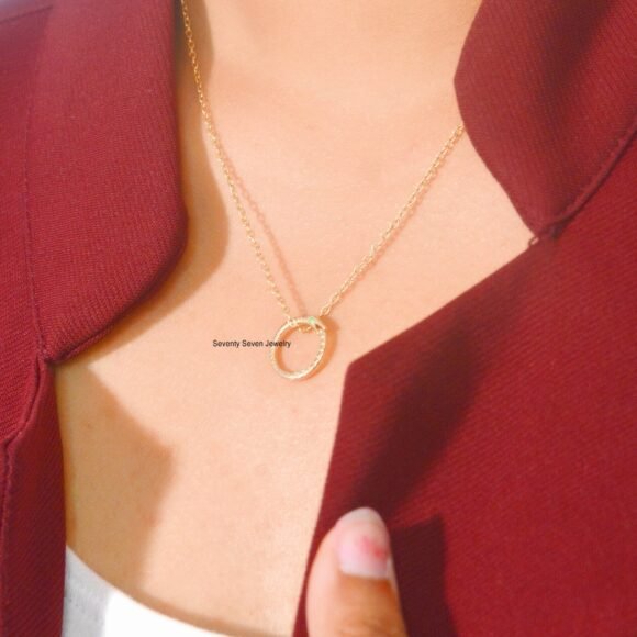 Diamond Snake Charm 14k Gold Enhancer, Gold Snake Enhancer - Image 2