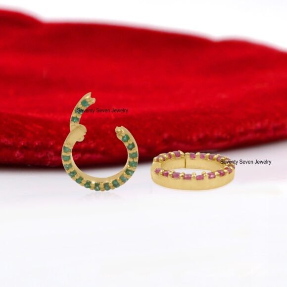 Circle Enhancer 14K Gold Charms Holder, Lab  SI-GH Diamond Charm - Image 4