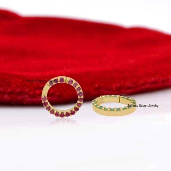 Circle Enhancer 14K Gold Charms Holder, Lab  SI-GH Diamond Charm - Image 6