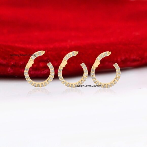 14K Gold Diamond Circle Enhancer, Charm Enhancer Gold - Image 3