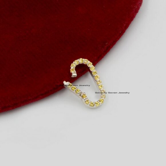 14K Gold Plated Diamond Charm Lock, Gold Plated Enhancer - Image 5