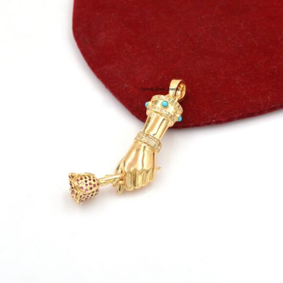 925 Silver Figa Charm Necklace, Silver Figa Charm Pendant - Image 2