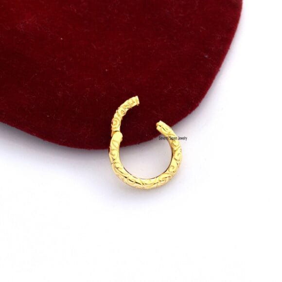 14k Gold Circle Enhancer Charm Holder, Circle Charm Holder