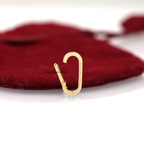 9K Gold Enhancer Charm Holder, Solid Gold Turquoise Enhancer Charm - Image 3