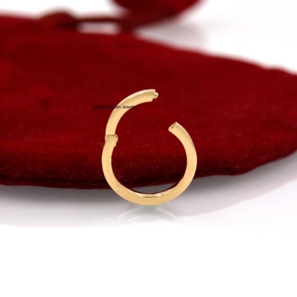 9K Gold Round Enhancer, Gold Circle Enhancer, Solid Gold Charms Holder