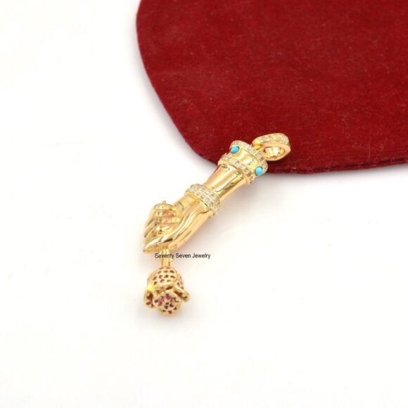 925 Silver Figa Charm Necklace, Silver Figa Charm Pendant