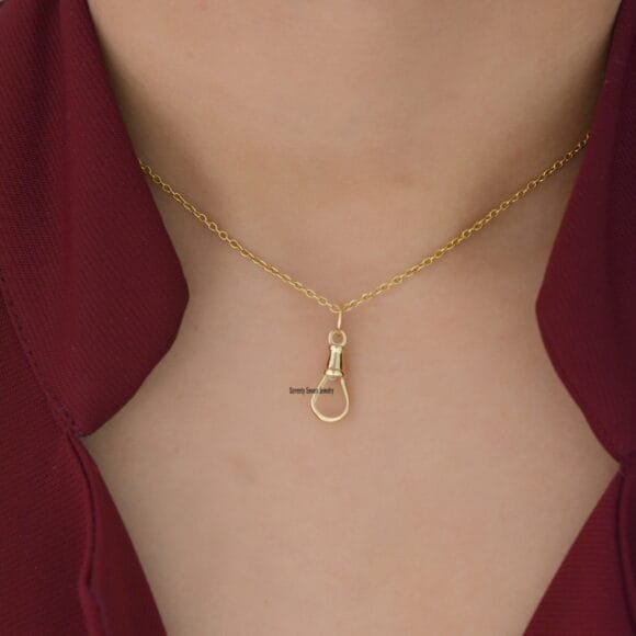 14k Solid Gold Swivel Push Lock, 14k Gold Swivel Jewelry