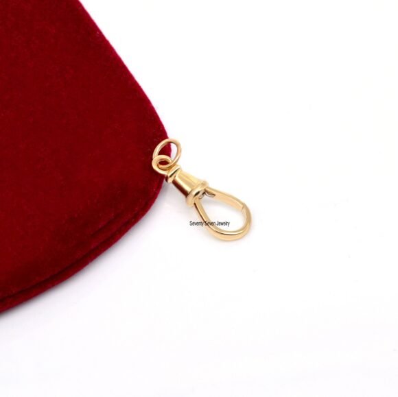 9k Gold Swivel Push lock, Push Lock Pendant Necklace - Image 2