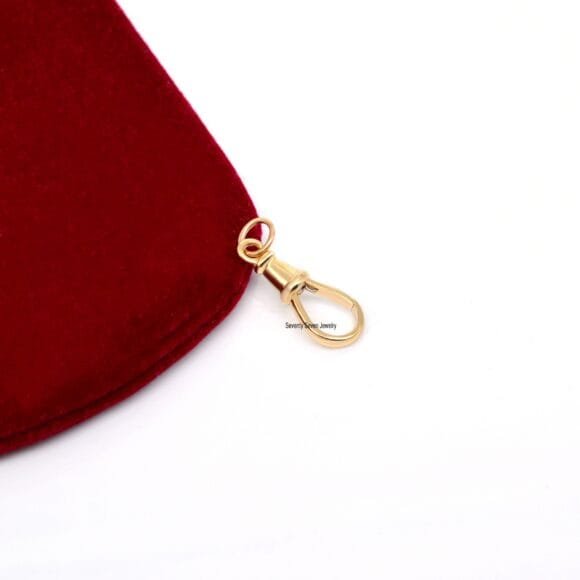 14k Solid Gold Swivel Push Lock, 14k Gold Swivel Jewelry - Image 3