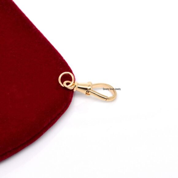 9k Gold Swivel Push lock, Push Lock Pendant Necklace - Image 4