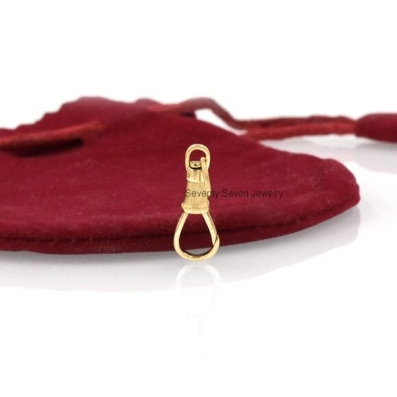 Solid 9k Gold Swivel Push lock, Push Lock, Solid Gold Swivel Lock Pendant