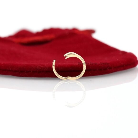 9K Gold Diamond Snake Charm Enhancer, Solid Gold Snake Enhancer - Image 4