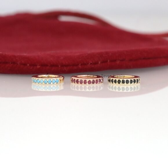 14k Gold Diamond Round Enhancer, Gold Pave Charms Holder - Image 2