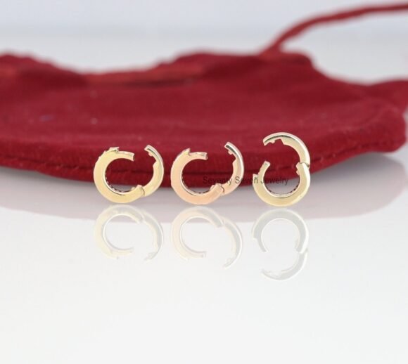 14k Gold Diamond Round Enhancer, Gold Pave Charms Holder - Image 3