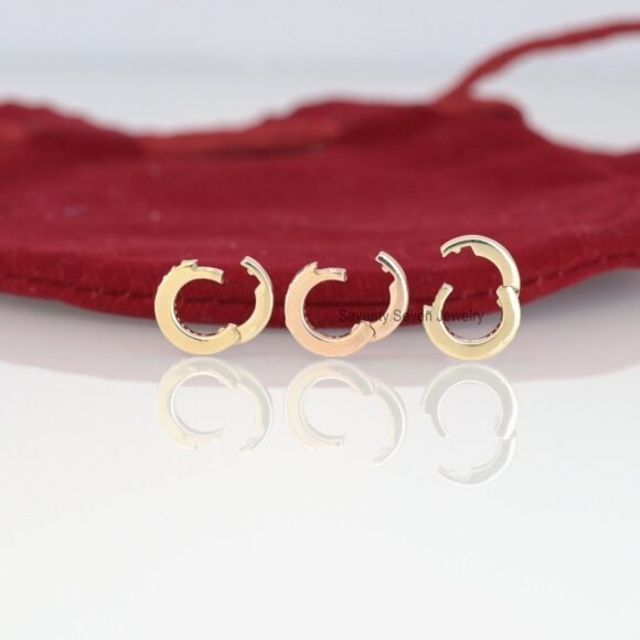 Pave Diamond 9k Gold Circle Charm, Diamond Round Enhancer - Image 3