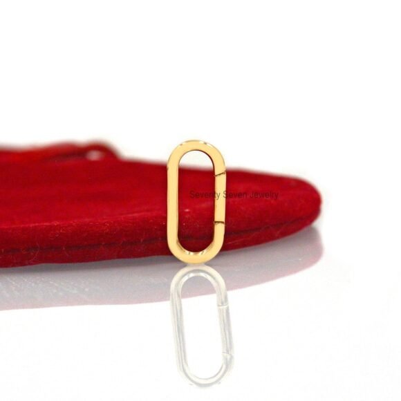 9K Solid Gold Round Wire Enhancer, Multi Charms Holder, Gold Charm Holder Necklace - Image 2
