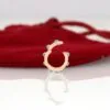 Turquoise Ball Enhancer 14K Gold Charm Holder, 14k Gold Enhancer - Image 3