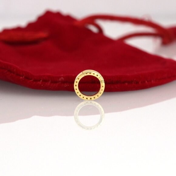 9K Solid Gold Enhancer Charms Holder, Gold Diamond Charm Enhancer - Image 7