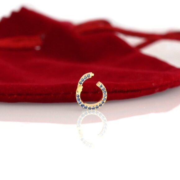 9K Solid Gold Enhancer Charms Holder, Gold Diamond Charm Enhancer - Image 3