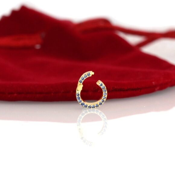14K Gold Diamond Circle Enhancer, Charm Enhancer Gold - Image 9