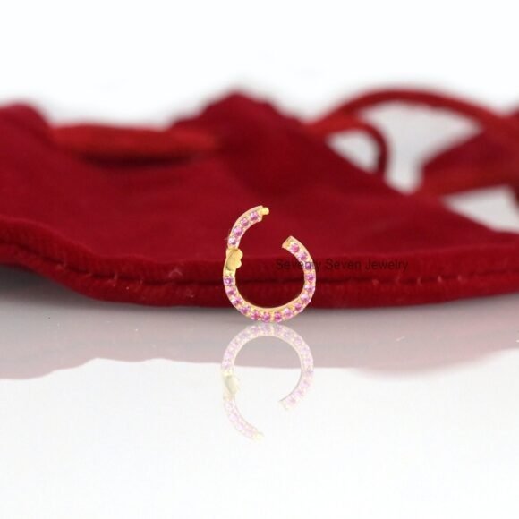 9K Solid Gold Enhancer Charms Holder, Gold Diamond Charm Enhancer - Image 5