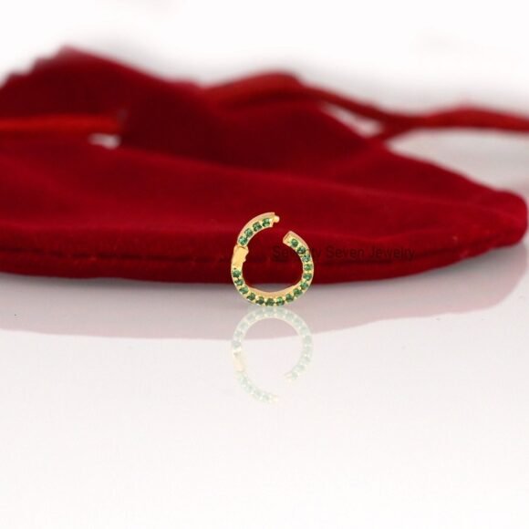 9K Solid Gold Enhancer Charms Holder, Gold Diamond Charm Enhancer - Image 6